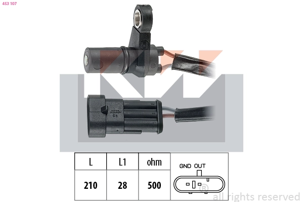 RPM Sensor, automatic transmission (453 107)