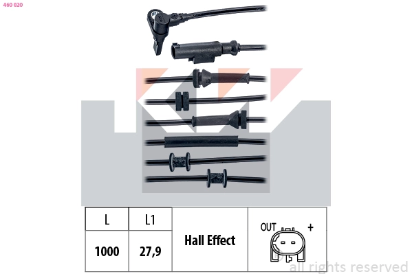 Sensor, wheel speed (460 020)