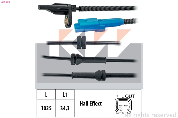 Sensor, wheel speed (460 220)