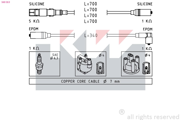 Ignition Cable Kit (360 353)