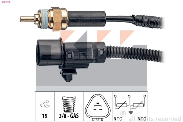 Sensor, coolant temperature (530 374)