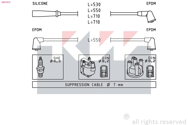 Ignition Cable Kit (360 413)