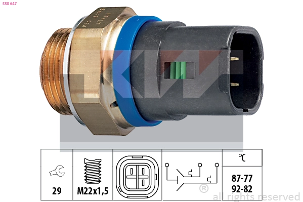 Temperature Switch, radiator fan (550 647)