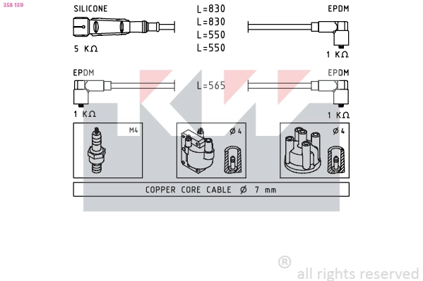 Ignition Cable Kit (358 159)