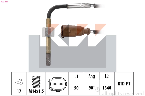 Sensor, exhaust gas temperature (422 347)