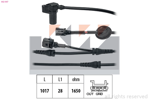 Sensor, wheel speed (462 047)