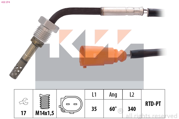 Sensor, exhaust gas temperature (422 274)