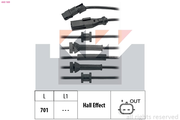 Sensor, wheel speed (460 169)