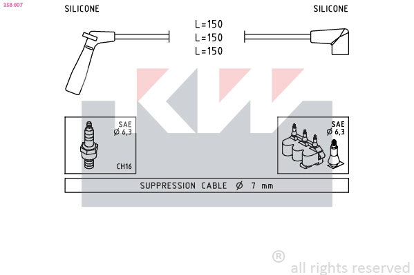 Ignition Cable Kit (358 007)