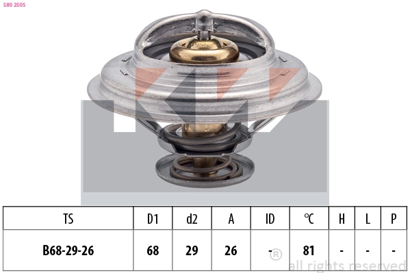 Thermostat, coolant (580 250S)