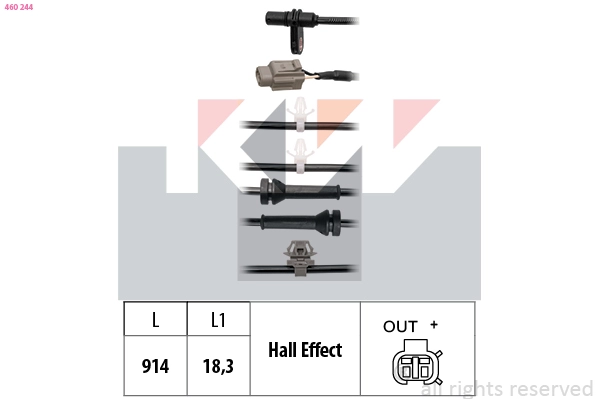 Sensor, wheel speed (460 244)