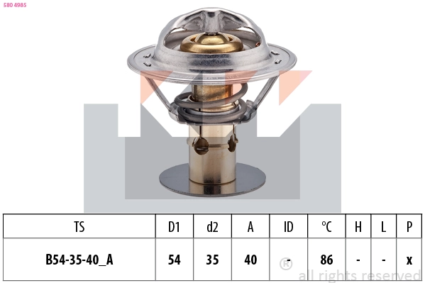 Thermostat, coolant (580 498S)
