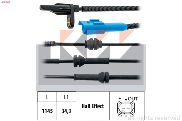 Sensor, wheel speed (460 062)