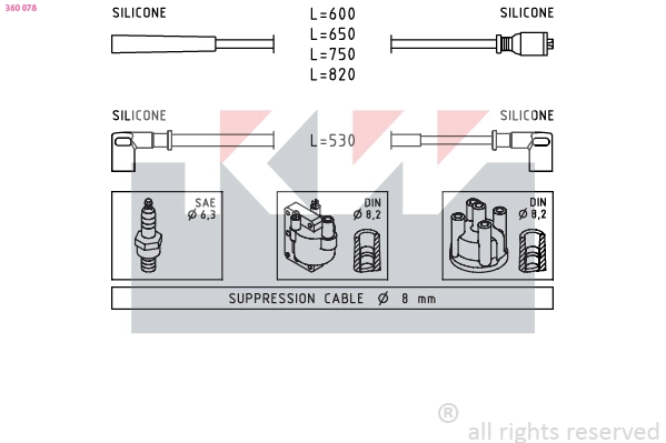 Ignition Cable Kit (360 078)