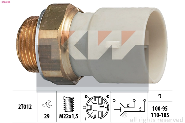Temperature Switch, radiator fan (550 632)