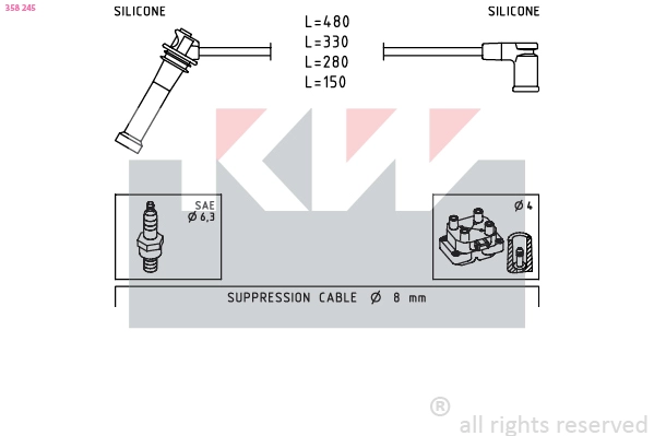 Ignition Cable Kit (358 245)