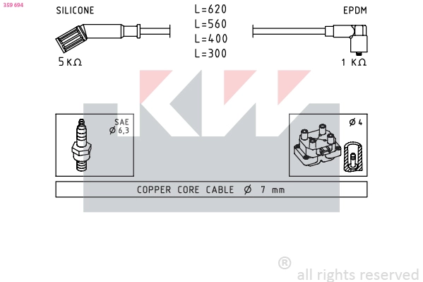 Ignition Cable Kit (359 694)