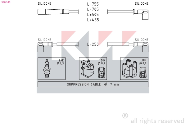 Ignition Cable Kit (360 140)