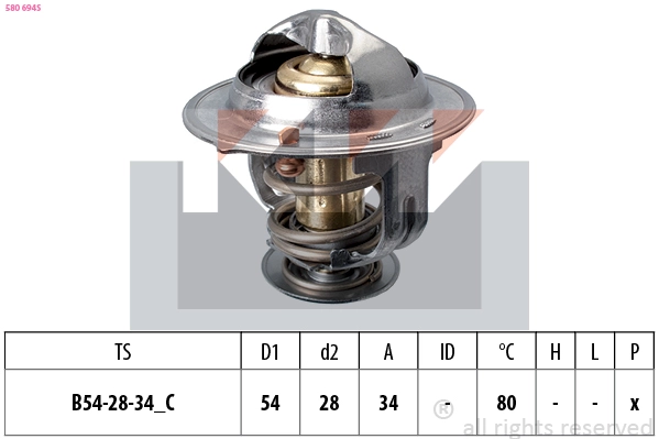 Thermostat, coolant (580 694S)