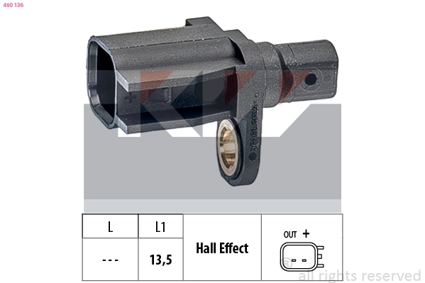 Sensor, wheel speed (460 136)