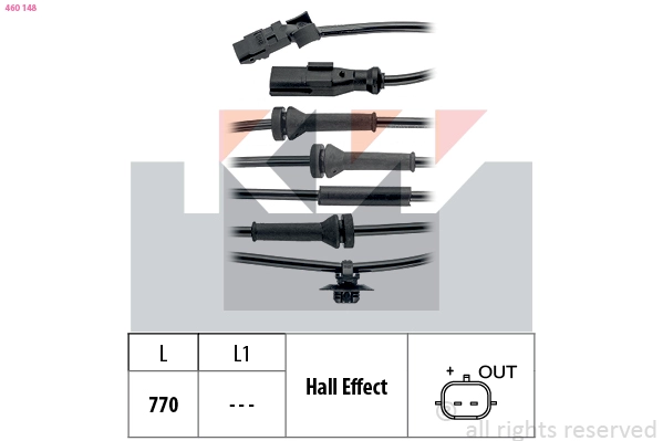 Sensor, wheel speed (460 148)