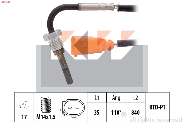 Sensor, exhaust gas temperature (422 247)