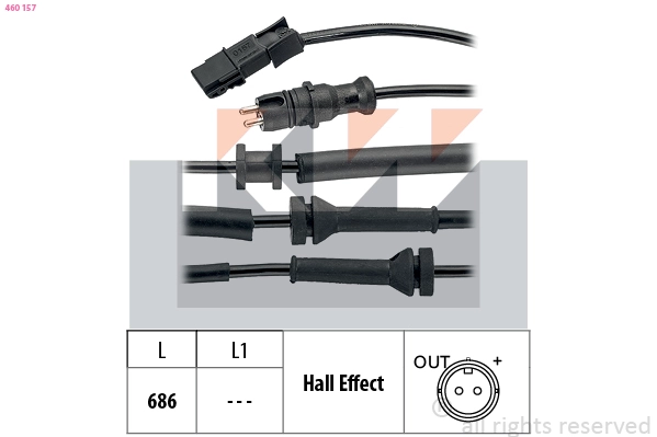 Sensor, wheel speed (460 157)
