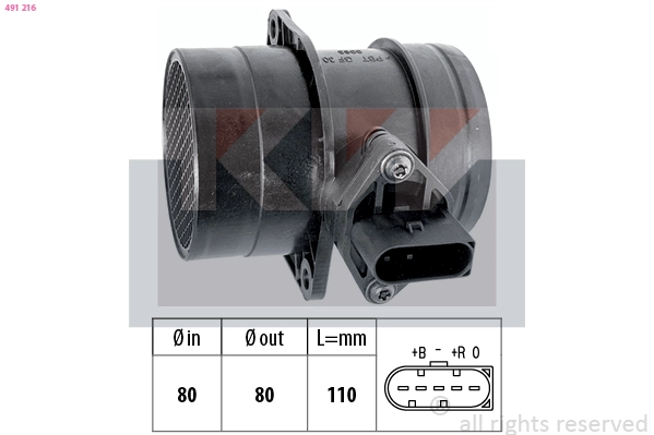 Mass Air Flow Sensor (491 216)