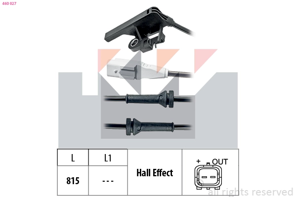 Sensor, wheel speed (460 027)