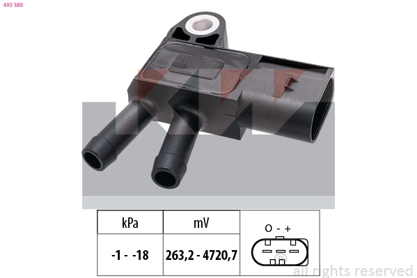 Sensor, exhaust pressure (493 380)