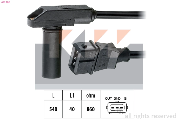 Sensor, crankshaft pulse (453 182)