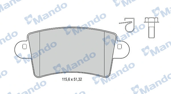 Brake Pad Set, disc brake (MBF015027)