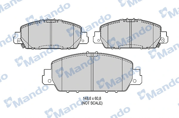 Brake Pad Set, disc brake (MBF015686)