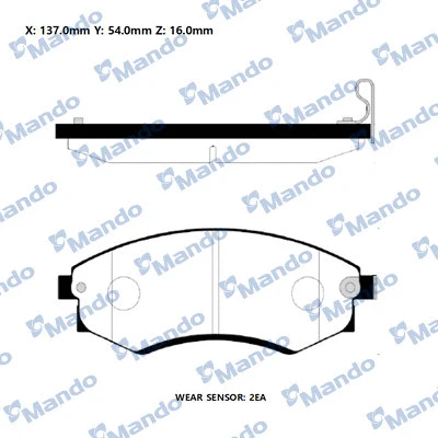 Brake Pad Set, disc brake (RMPH08NS)