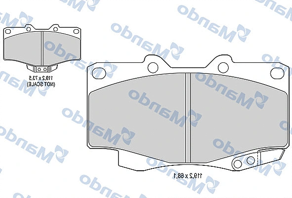 Brake Pad Set, disc brake (MBF015878)