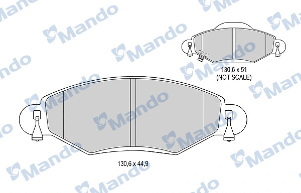 Brake Pad Set, disc brake (MBF015868)