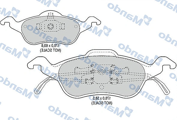 Brake Pad Set, disc brake (MBF015136)