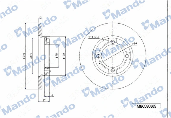 Brake Disc (MBC030005)