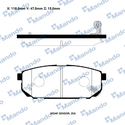 Brake Pad Set, disc brake (RMPK21NS)