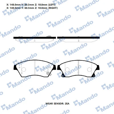 Brake Pad Set, disc brake (RMPD30NS)