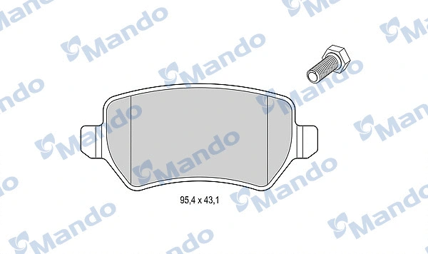 Brake Pad Set, disc brake (MBF015200)