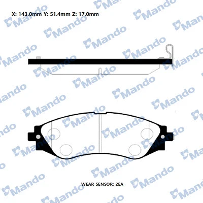 Brake Pad Set, disc brake (RMPD19NS)
