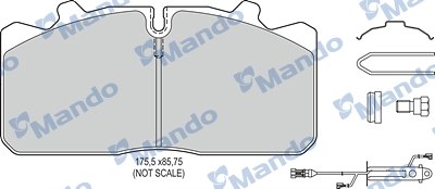 Brake Pad Set, disc brake (MBF016090)