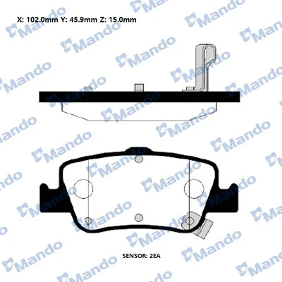 Brake Pad Set, disc brake (RMPT35NS)