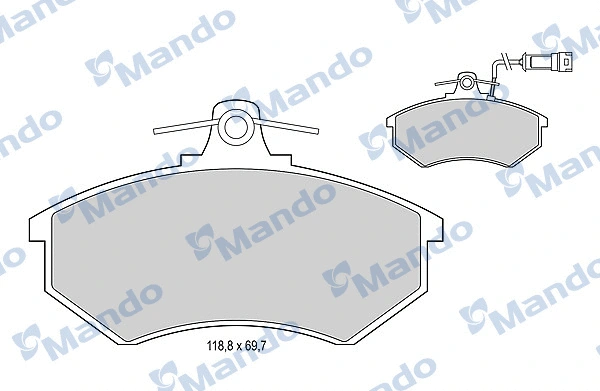 Brake Pad Set, disc brake (MBF015091)
