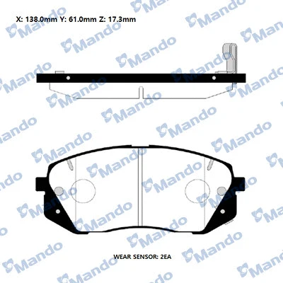 Brake Pad Set, disc brake (RMPK45NS)