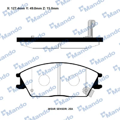 Brake Pad Set, disc brake (RMPH01NS)