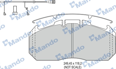 Brake Pad Set, disc brake (MBF016100)