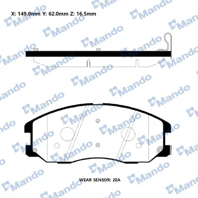 Brake Pad Set, disc brake (RMPD28NS)