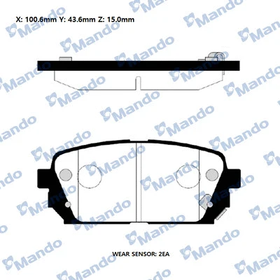 Brake Pad Set, disc brake (RMPK35NS)